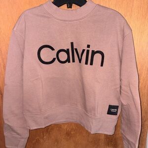Calvin Klein light brown Sweatshirt with Black Logo